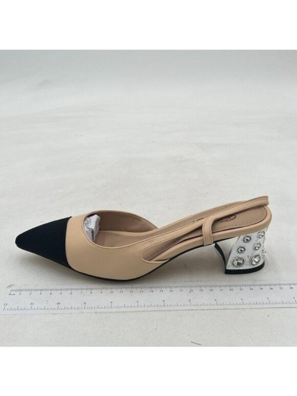 FOWT Slingback Heels for Women Strap Closed Round Toe Heels Dress Casual Party